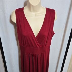 WOOSEA Women Sleeveless V Neck Split Evening Cocktail Long Dress